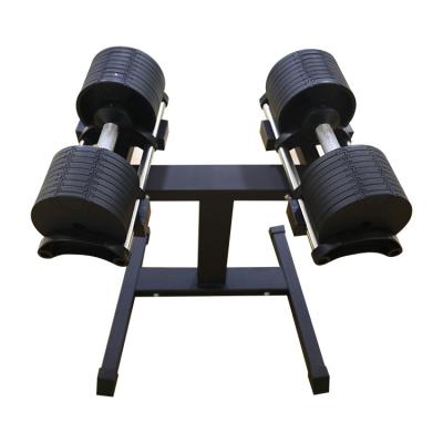 China Universal Factory Price Free Weight Free Weight Black Red Dumbbells Adjustable Dumbbell Set For GYM Home Use for sale