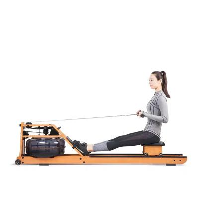 China Water Rowing Trainer Universal Foldable Wooden Cardio Rower Machine For Home And Commercial Gym for sale