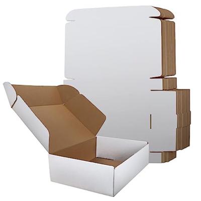 China Large Recyclable Luxury White Custom Printed Logo Mailer Corrugated Paper Shipping Apparel Packaging Box For Garment for sale