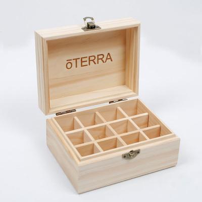 China Handmade unfinished cheap plain wooden box with hinged lid for sale