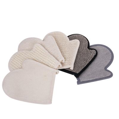 China EXFOLIATE Eco Friendly Loofah Bath Moisturizing Shower Gloves Skin Silk Deep Body Squishy Exfoliating Glove for sale