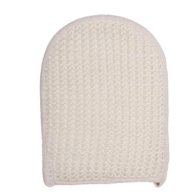 China EXFOLIATE Natural Hemp And Natural Linen Bath Shower Gloves Glove For Exfoliating And Body Scrubber for sale