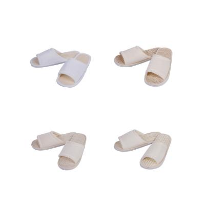 China Washable Anti-odor Spa Hotel Bathroom Slippers For Hotel Non Slip Slippers Ramie Slippers for sale