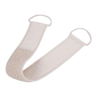 China All Natural Promotional Natural Bath Loofah Back Strap Shower Bath Cleaning Belt and Durable Bath Toweling Belt for sale