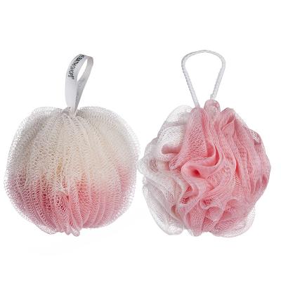 China All Natural Color Changeable Sponge Fine Mesh Pink Ramie Flower Bath Ball Sponge For Flowers Pumpkin for sale