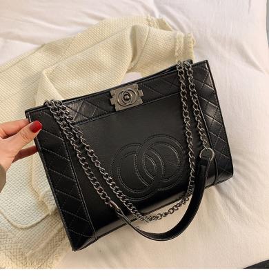 China Vintage new fashion large capacity shoulder bag, high quality PU leather handbags and wallets, ladies handbags for sale