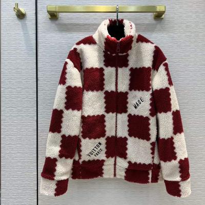 China Winter Fashion Women's All-match Casual Anti-Wrinkle Cashmere Jacket Quilted Plaid Jacket for sale