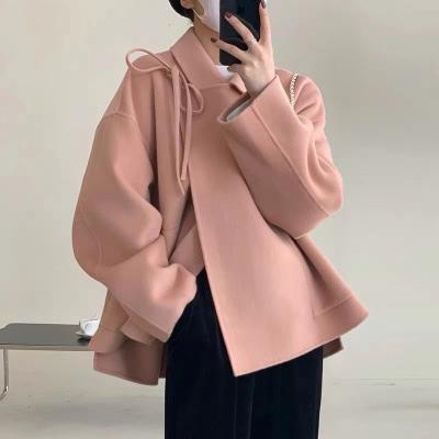 China New Fashion Cashmere Coat Women's Double-Sided Short Thick Warm Jacket Women High Quality for sale