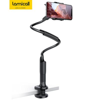 China Lamicall LS04 Adjustable Phone Holder Bed Desk Post Cut Lazy Extendable Flexible Rotating Gooseneck Mount Bed Phone Holder for iPad for sale