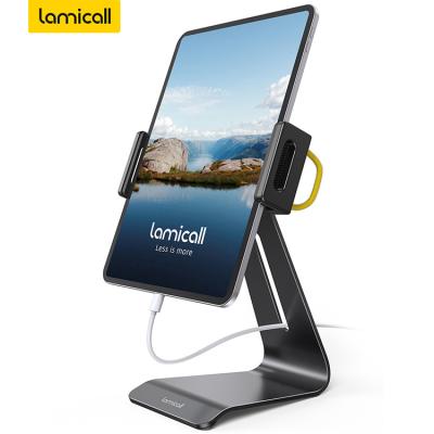 China Lamicall DT03 Aluminum Adjustable Angel Rotation Tablet Table Stand 360 Degree Swivel Holder for Ipad for sale