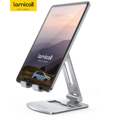 China Lamicall DT05 Adjustable Light Weight Metal Foldable Tablet Stand Holder Table Stand for Ipad for sale