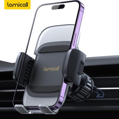 China Lamicall CV09 Air Vent Car Phone Holder Adjustable Mount Mobile Phone Hook Metal Holder For Car for sale