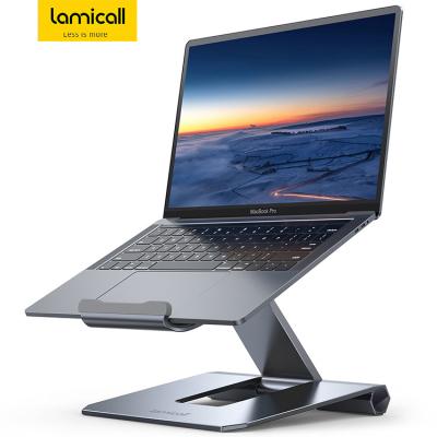 China Lamicall Foldable Good Quality LN02 Metal Laptop Table Stand Notebook Riser Laptop Stand Stand For Office for sale