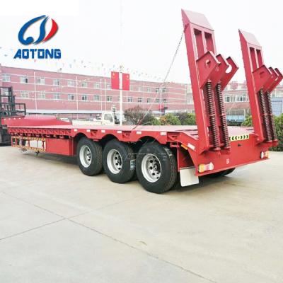 China China Factory Supply Truck Trailer China Factory Supply Low Bed Semi Trailer/Low Loader Low Bed/Drop Platform Flat Bed Semi Trailer for sale