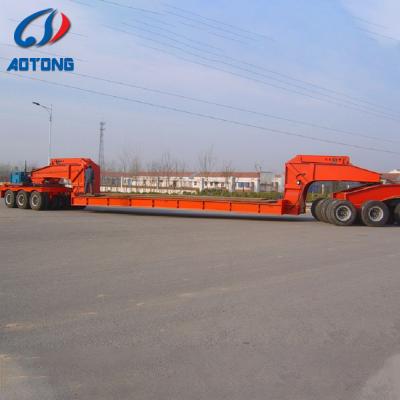 China Professional Low Bed Heavy Duty Truck Trailer Deck Towing Dolly Low Bed Trailer For Low Bed Truck Semi Trailer With Dolly For Sale for sale