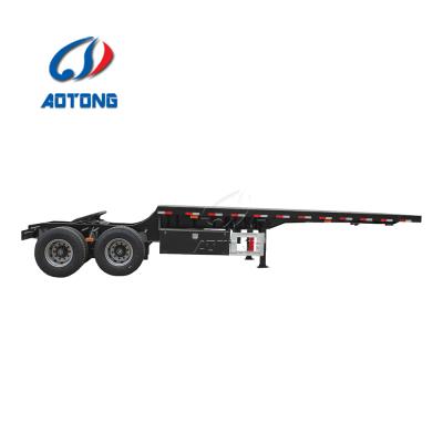 China Heavy duty truck trailer 2 axles link semi trailer 3 axle superlink flatbed container dolly trailer for sale