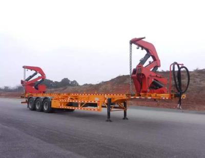 China flat & Skeleton 3 Axle 40ft Self Container Loading Semi Trailer for sale