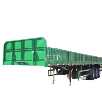 China Truck Trailer 40ft 3 Axles Sidewall Truck Trailer 50tons Sidewall Trailer Flatbed Trailer With Sidewall for sale