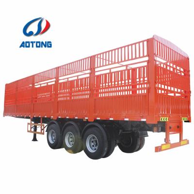 China Other 3axle 50t Semi Trailers Barrier Dry Cargo Truck Trailer Price Point Certificate Ethiopia for sale