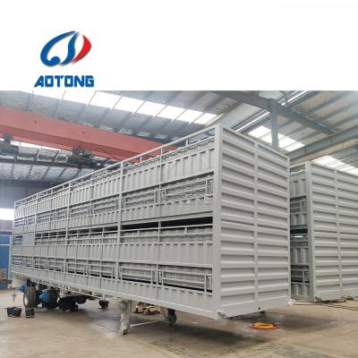 China Truck Trailer Cattle Carrier Trailer Cattle Cattle Transport Automatic Cattle Cattle Cars Store Semi Trailer for sale