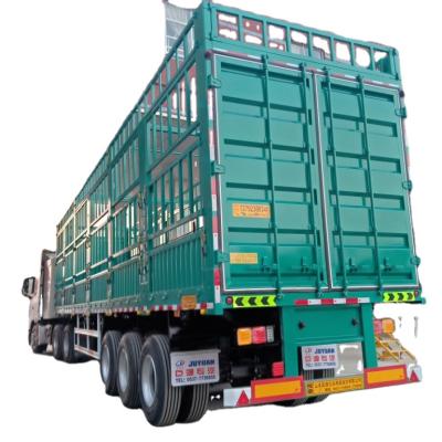 China Animal Transport Trailer Truck Stake Barrier Semi Trailer Livestock And Poultry Transport Semi Trailer for sale