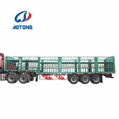 China Hot Sale Cattle Truck Trailer China Cattle Trailer For Cattle, Cows, Sheep Transport Sheep Semi Trailer Livestock Fence Australia Trailer for sale