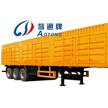 China Truck Trailer Hot Selling Good Quality 3 Axle 50 Ton Van Curtain Trailer for sale