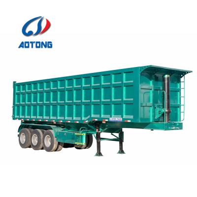 China Truck Trailer Hot Sale Dump Trailer Three Axles Dump Trailer 4 Axles Cylinder Tipper Trailer Hydraulic Telescopic Semi Dump Dump for sale