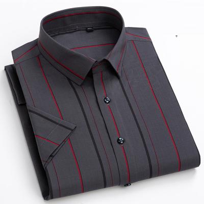 China Anti-pilling hot sale fashion plus size cotton shorts premium high quality sleeve slim fit office casual formal shirt for men for sale