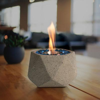 China Household Bio Alcohol Ethanol Stove Mini Fire Bowl Concrete Tabletop Indoor Outdoor Indoor Chimney Fire Pit for sale