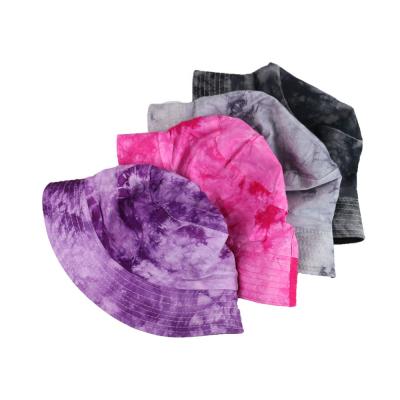 China Character Tie-Dye Hit Hop Bucket Hat Gradient Ramp Bucket Hat Women Round Hat Factory for sale