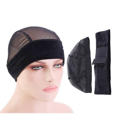 China Cheap African Bandana Adjustable Seamless Head Cover High Quality Velvet Wig Grip Headband Headwrap for sale