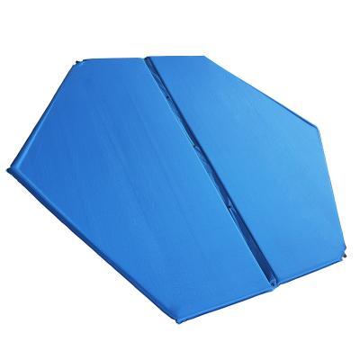 China Waterproof Lightweight Durable Custom Size Hexagonal Design Fits Tent Waterproof Inflating Camping Mat for sale