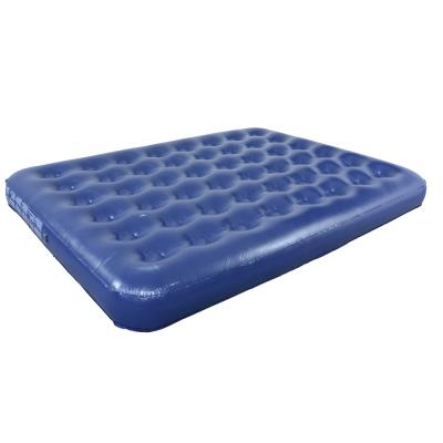 China Large Comfort Foldable Custom Inflatable Sleep Inflatable Air Mattress PVC Flocking Bed for sale