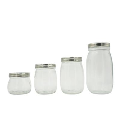 China Viable Hot Sale Home Decoration Storage Jar Glass Food Containers With Lid for sale