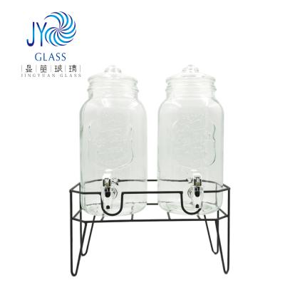 China Viable Storage High Quality Glass Jar Bucket Wine Glass Dispenser for sale