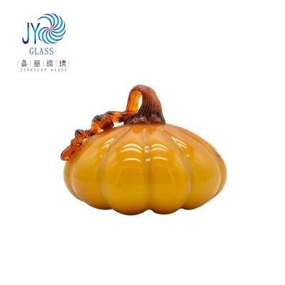 China China Wholesale Handmade Murano Glass Pumpkin Art Decoration Glass Animals Exquisite Home Sculpture Sculpture for sale