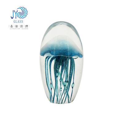 China China home decoration handmade blown glass jellyfish open glass ball ornaments murnao glass paperweights for sale