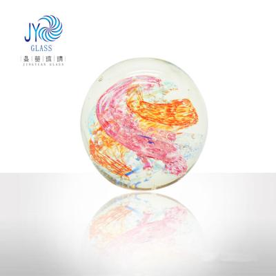 China China colored murano handwork flower glass ball for decoration or gift for sale