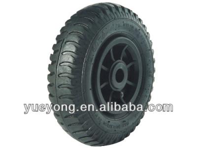 China Plastic/metal pneumatic rubber wheel 8x2.50-4 for trolley with plastic rim wheel for sale