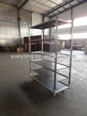 China Metal Seeding Cart Danish Pot Shelf / Bed Display Cart Plant for sale