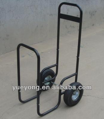 China Transport Europe Log Cart Hand Carry Wood , Wooden Cart For Fireplace for sale