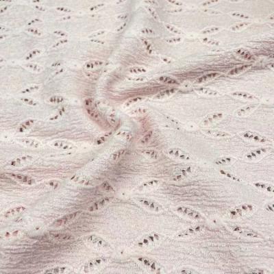 China Viable Newcomers White Polyester Elastane Crochet Lace Fabric Jacquard Lace Fabric for sale