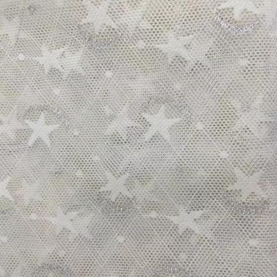 China Wholesale Metal Viable Crystal Star Ribbon Textile Shaoxing Tulle Lace Soft Mesh Fabric for sale