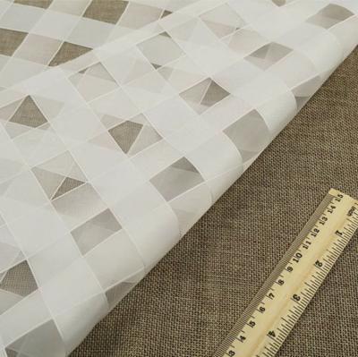 China Antistatic Organza Fabric 100%Polyester Square Sheer Organza Fabric For Dress for sale