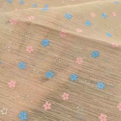 China Anti-Static Printed Organza Fabric 100%Polyester Floral Organza Fabric For Dress for sale