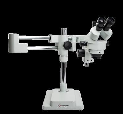 China Metallography Phoenix 9.7 Inch 180x Display Screen Trinocular Boom Double Stand Stereo Zoom Microscope for sale