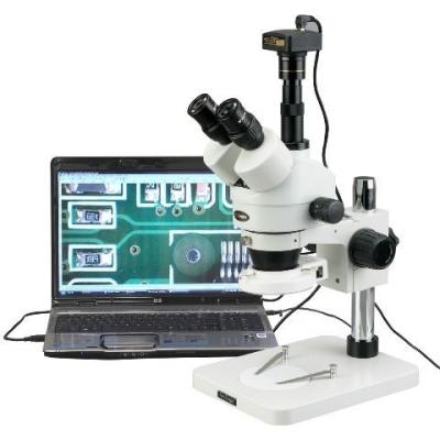 China 7x-45x stereo microscope+5mp camera+led trinocular ring light XTL-165-LT-5MP for sale