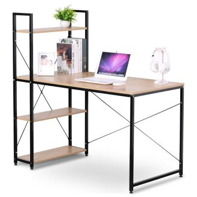 China Modern Design Metal Adjustable Computer Desk Frame Modern Design Office Shelf Home Office with Book Shelves for sale