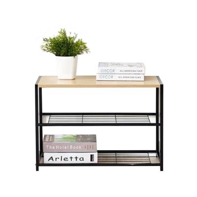 China Sustainable Modern 3-Tier Metal+PB Shoe Rack for sale